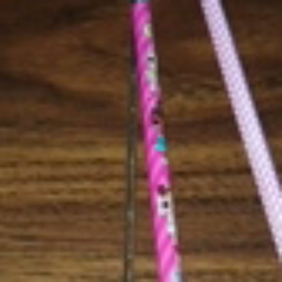 Hi I'm selling lol pencil and a pink striped penci - Picture 1 of 1